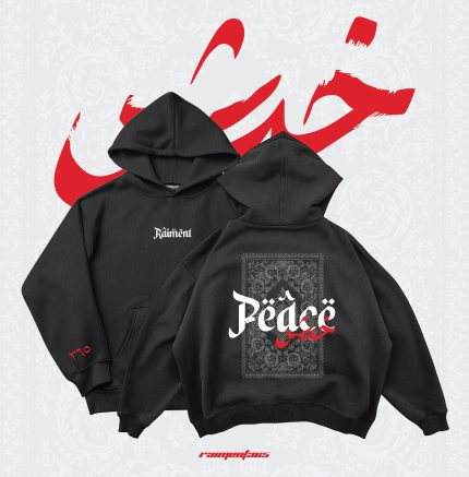 Peace | Black Oversized Hoodie