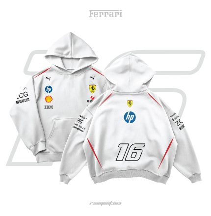 Scuderia Ferrari (16) | White Oversized Hoodie