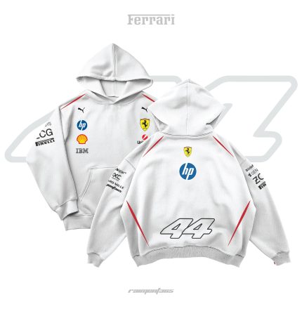 Scuderia Ferrari (44) | White Oversized Hoodie