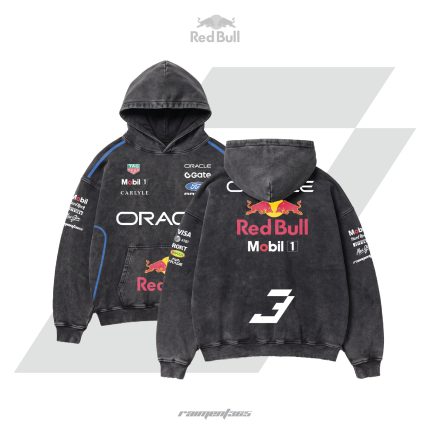 Oracle RedBull Racing F1 | Acid Wash Oversized Hoodie